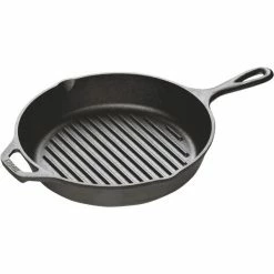 Lodge 10.25" Round Cast Iron With Grill Skillet RV COOKWARE