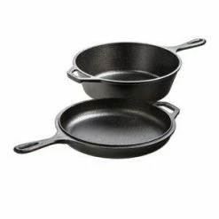 Lodge Cast Iron 10 3/4" Skillet 3.2 Qt Pot Combo Set Lodge Cookware