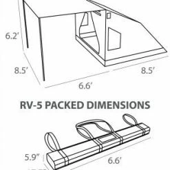 Oztent RV 5 - 6 Person 30 Second Tent CANVAS TENTS
