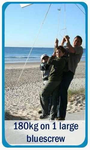 Oztent Bluescrew Large Sand Anchor / Stake 16 Oztent Bluescrew Large Sand Anchor / Stake