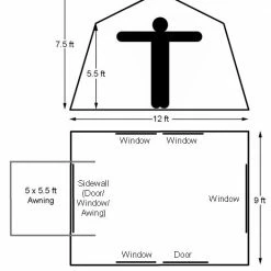 Kodiak Canvas Cabin 6121 6 Person 12x9 Tent CABIN TENTS